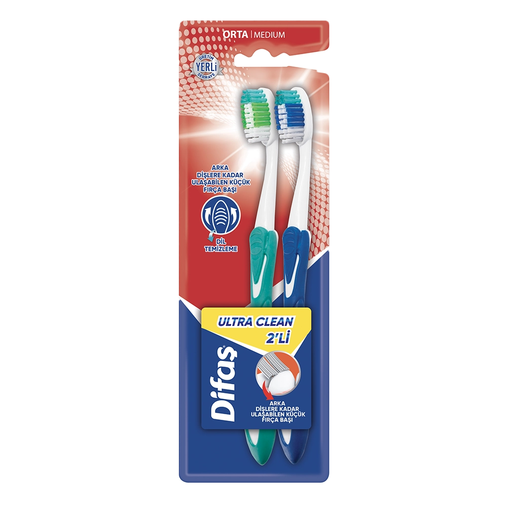 Difaş Ultra Clean 2 li Diş Fırçası